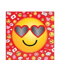 Smiley Valentine's Day Lunch Napkins, 36-pk Front_Flat