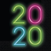 New Year's Glow Lunch Napkins, 36-pk Front_Flat