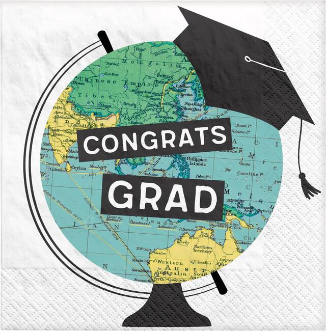 Serviettes de table Le monde nous attend, paq. 36 Front_Flat