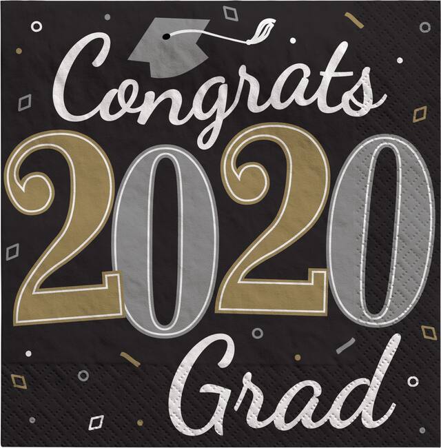 Well Done Class of 2020 Lunch Napkins, 36-pk Front_Flat