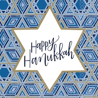 Serviettes de table Fête des lumières Hanoukka, paq. 36 Front_Flat