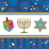Hanukkah Celebrations Lunch Napkins, 36-pk Front_Flat