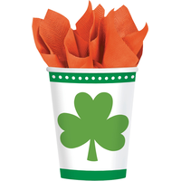 Lucky Shamrock Cups, 8-pk Front_Flat