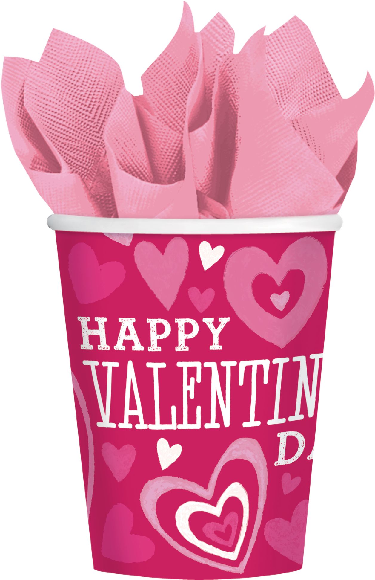 Bright Valentine's Day Cups, 18-pk Front_Flat
