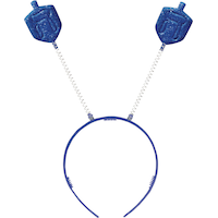 Chapeau serre-tête brillant Hanoukka Front_Flat