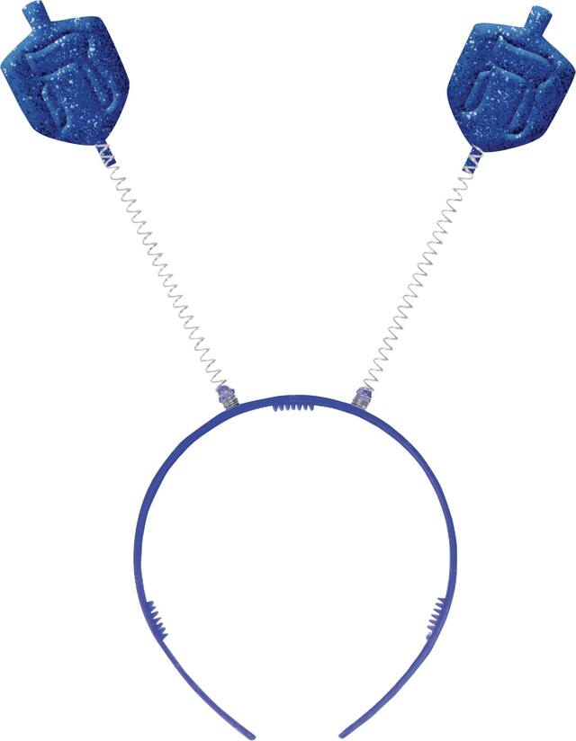 Chapeau serre-tête brillant Hanoukka Front_Flat