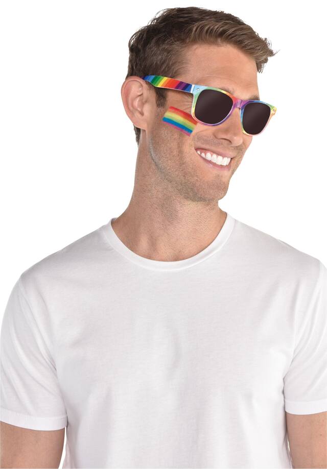 Bâton de maquillage arc-en-ciel, multicolore, pour la Fierté Front_Angled_Right