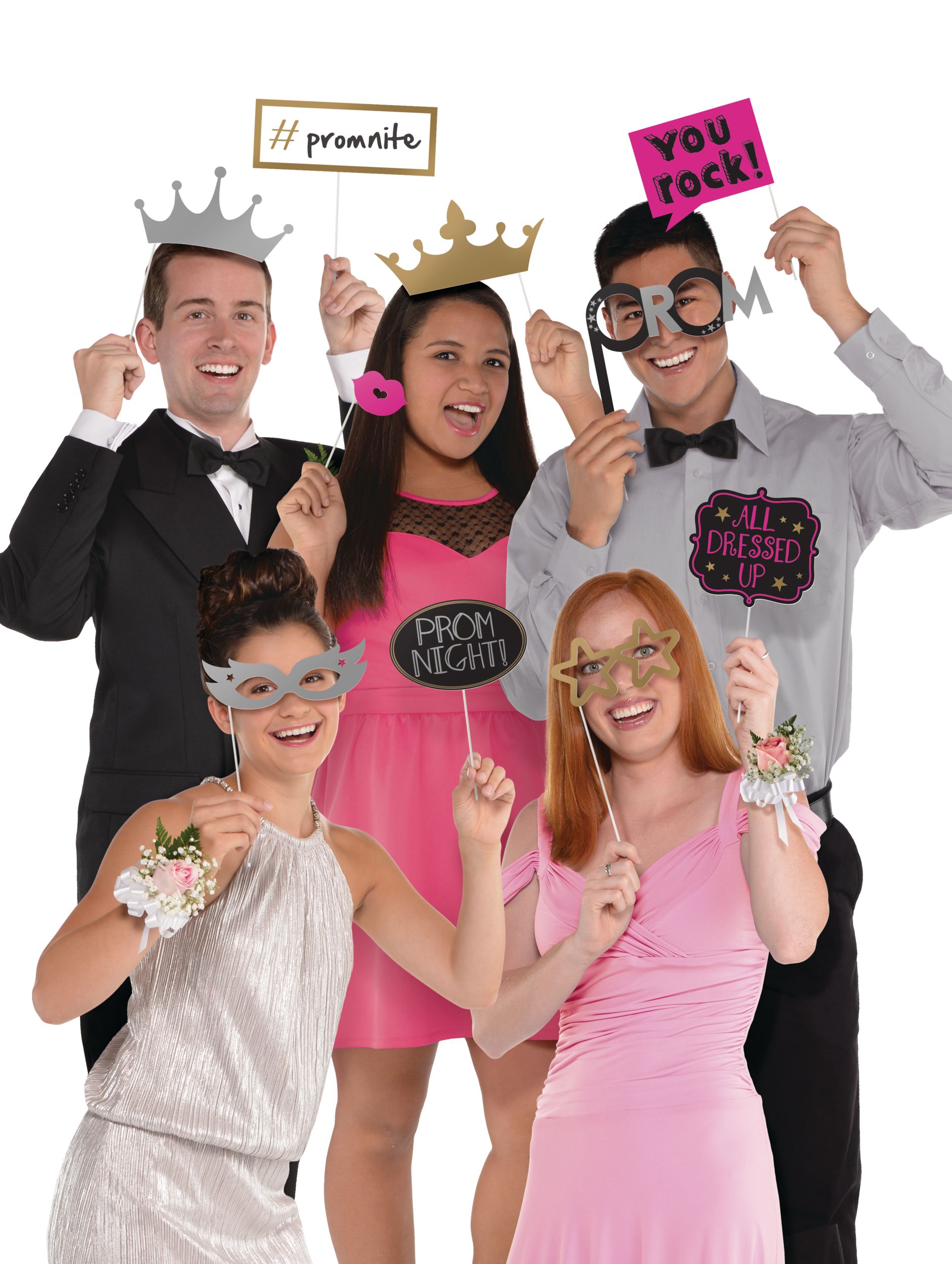 Prom Photo Booth Props, 13-pc Front_Flat
