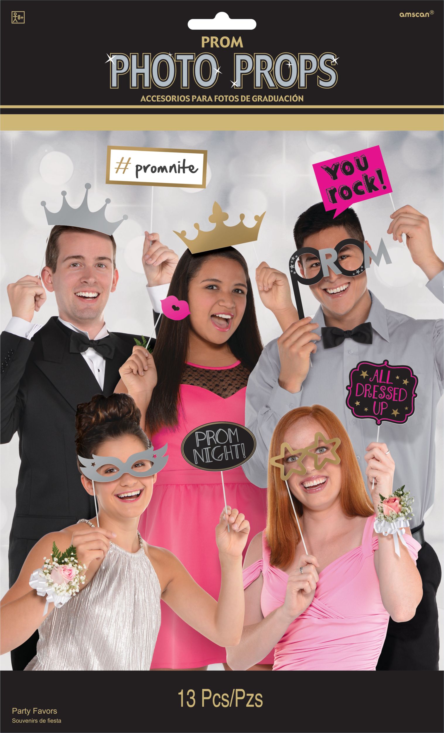 Prom Photo Booth Props, 13-pc Front_Flat