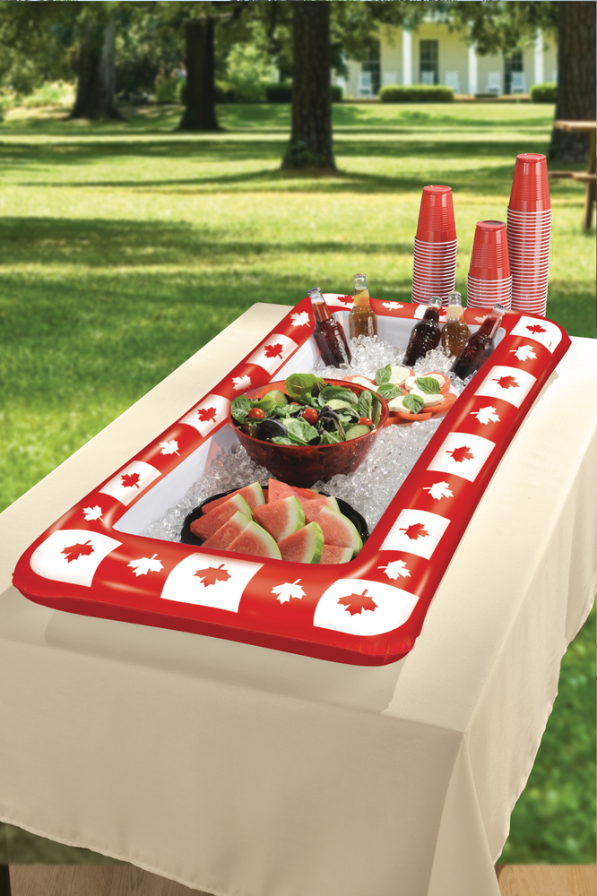 Inflatable Canadian Maple Leaf Buffet Cooler Party City