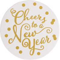 Cheers to a New Year Coasters, 18-pk Front_Flat