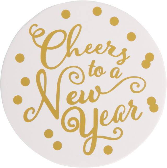 Sous-verres Cheers to a New Year, paq. de18 Front_Flat