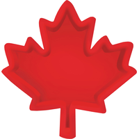 Plateau de service feuille d'érable canadienne Front_Flat