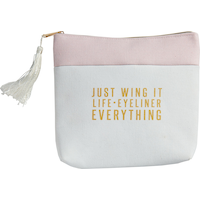 Just Wing It Makeup Bag Front_Flat