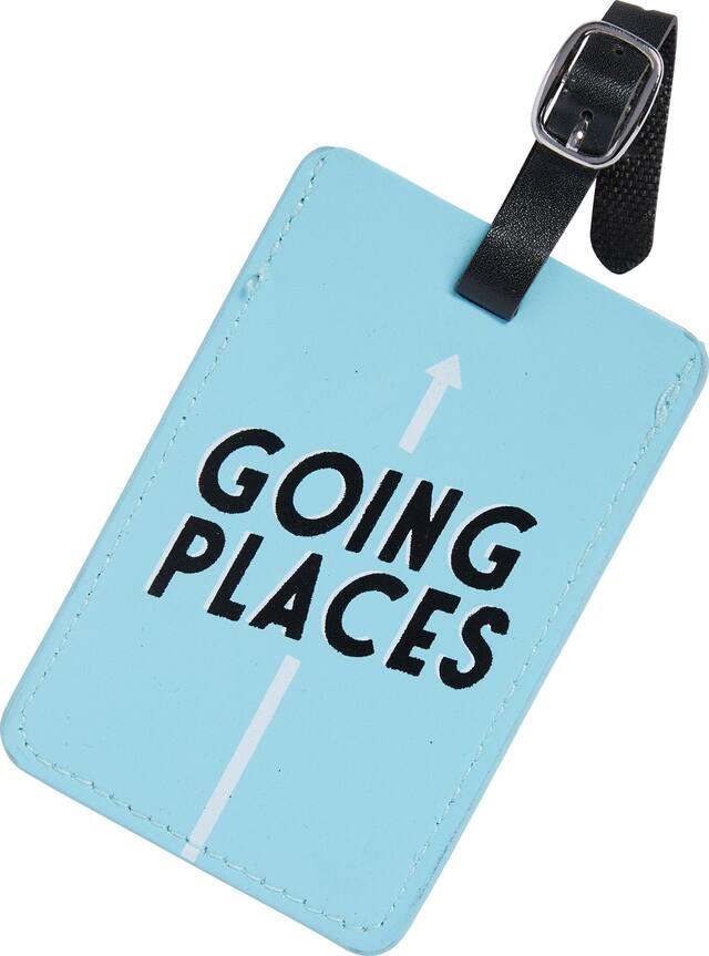 Going Places Luggage Tag Front_Flat