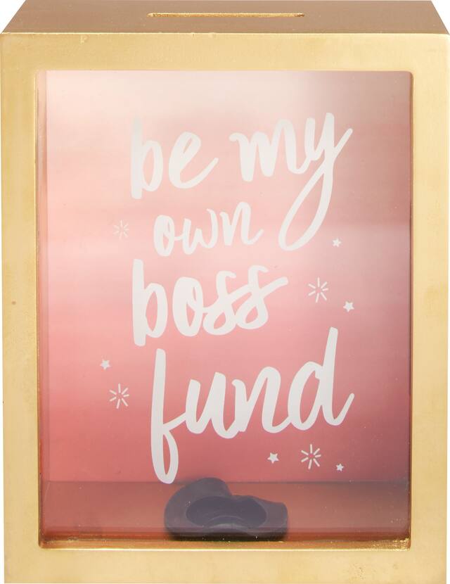 Be My Own Boss Coin Box Front_Elevated
