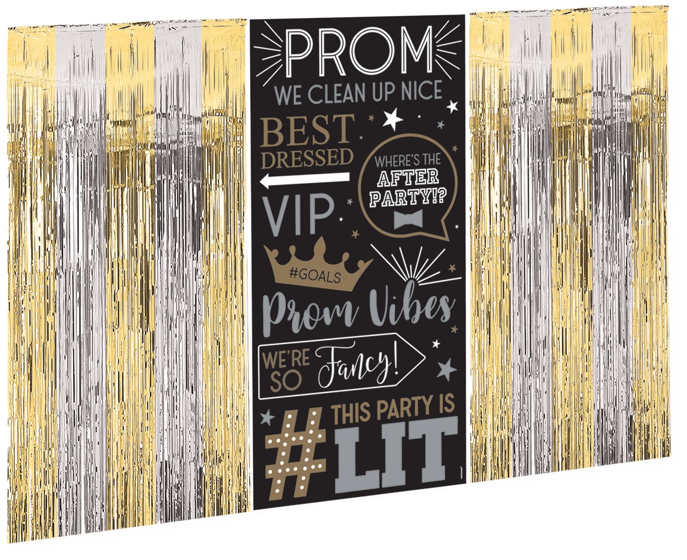 Black, Gold & Silver Prom Scene Setter Front_Angled_Right