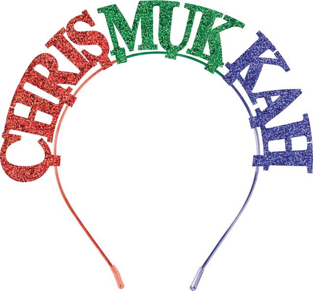 Bandeau Chrismukkah scintillant Front_Flat