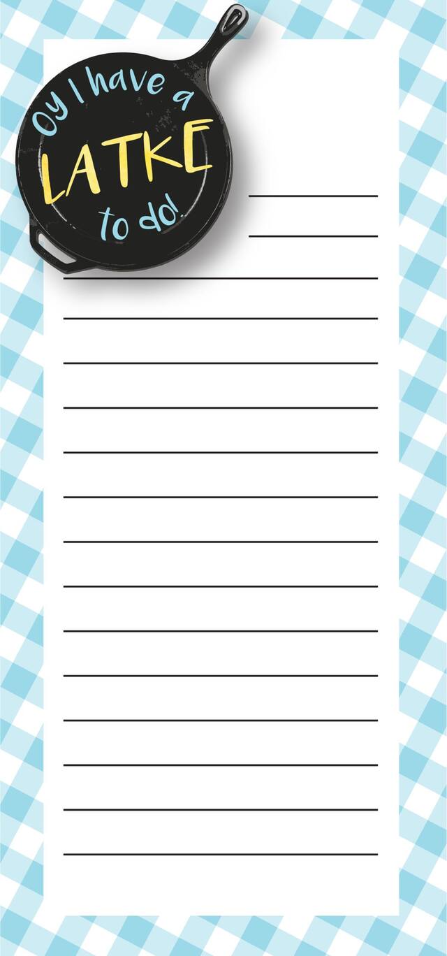 A Latke To Do Magnet List Pad Front_Flat