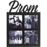 Black Prom Photo Collage Frame, 7-in x 9-1/2-in Front_Flat