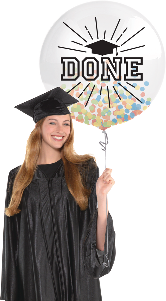 Multicoloured Graduation Confetti Balloon Party City
