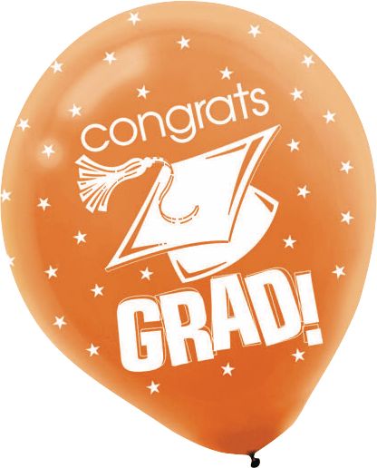 Graduation Balloons, 15-pk Front_Flat
