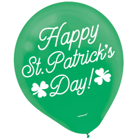 Green Gold St. Patrick’s Day Balloons, 15-pk Front_Flat