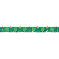 Fringe Hanging Garland Banner Decoration, Green, 5.75-ft, for Summer Party Front_Flat