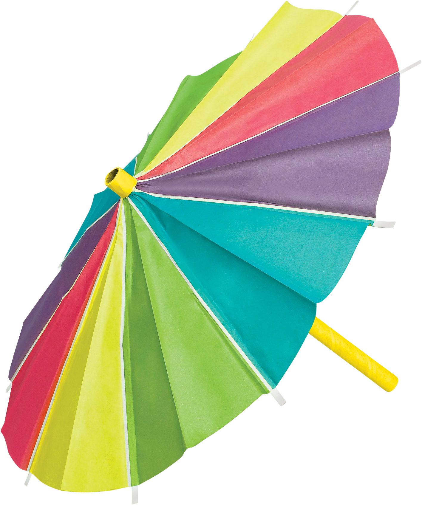 Decorative Umbrellas, Multi-Coloured, 15-in, 3-pk, for Summer Party Front_Angled_Left