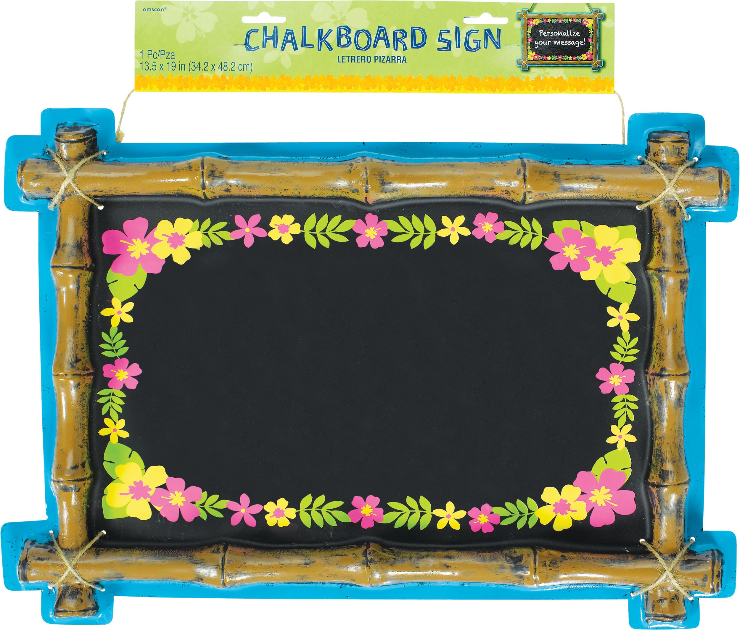 Tiki Chalkboard Sign Front_Flat