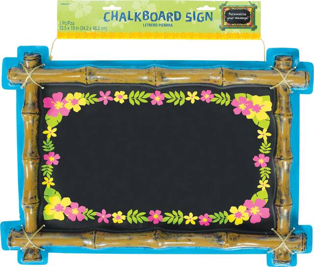 Tiki Chalkboard Sign Front_Flat