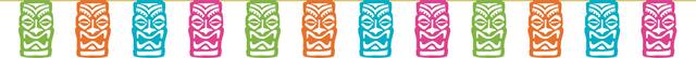 Banderole de drapeaux Tiki Front_Flat