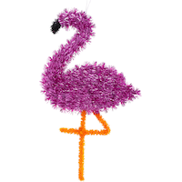 Guirlande de Flamant Suspendue Front_Flat