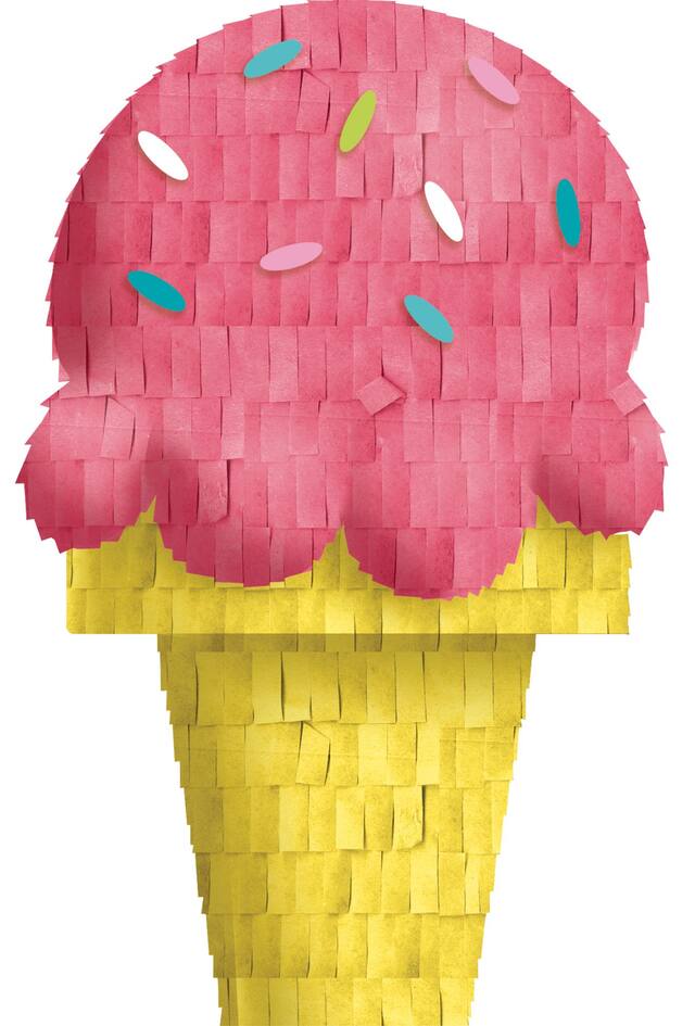 Mini Décoration Pinata Crème Glacée Front_Flat