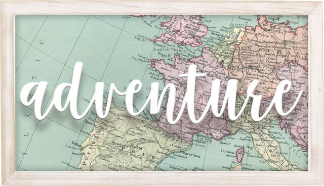 Hanging Adventure Sign, 16-in Front_Flat