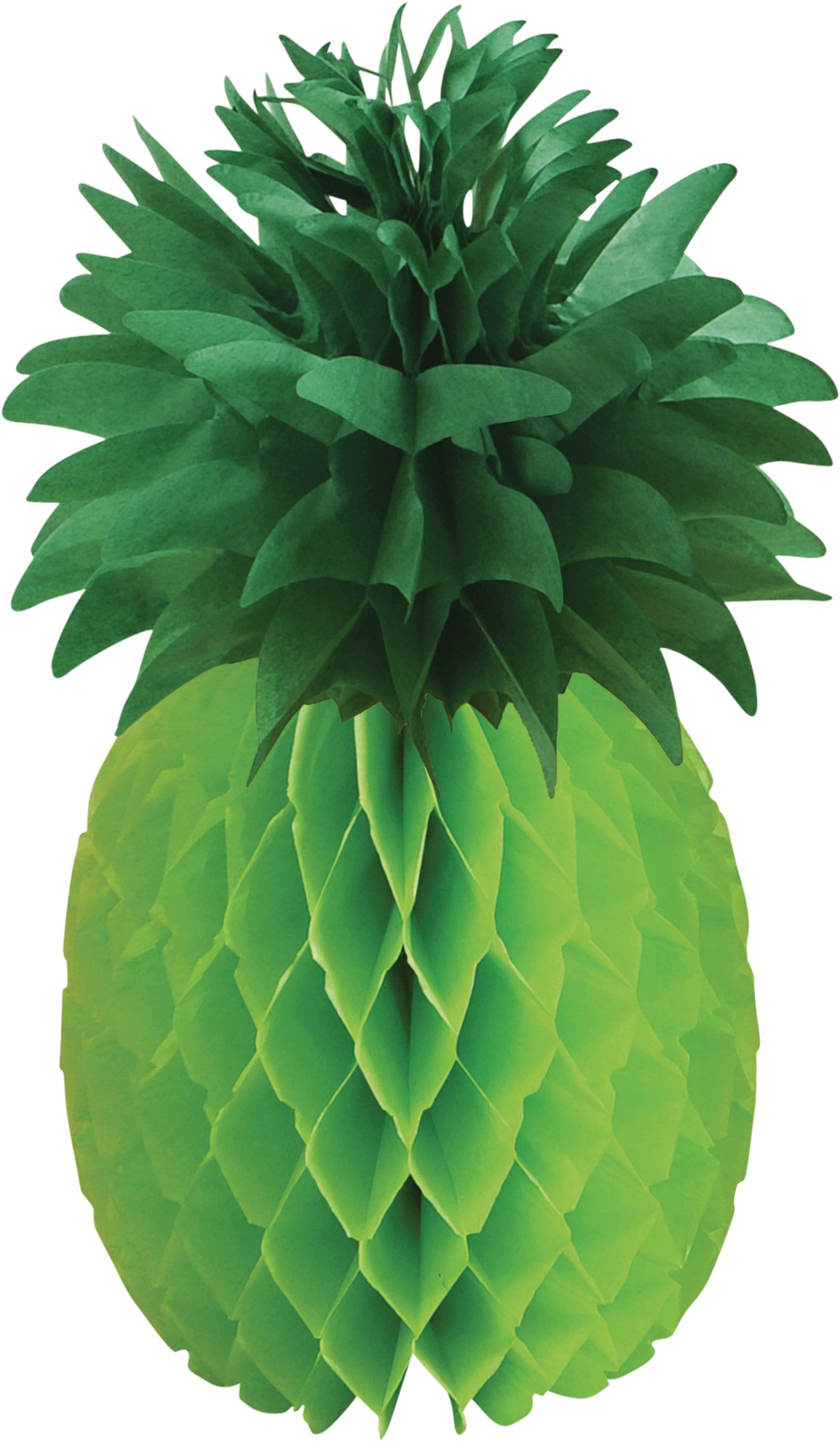 Pineapple Honeycomb Table Centerpiece Decorations, Multi-Coloured, 12-in, 4-pk, for Summer Party Front_Flat