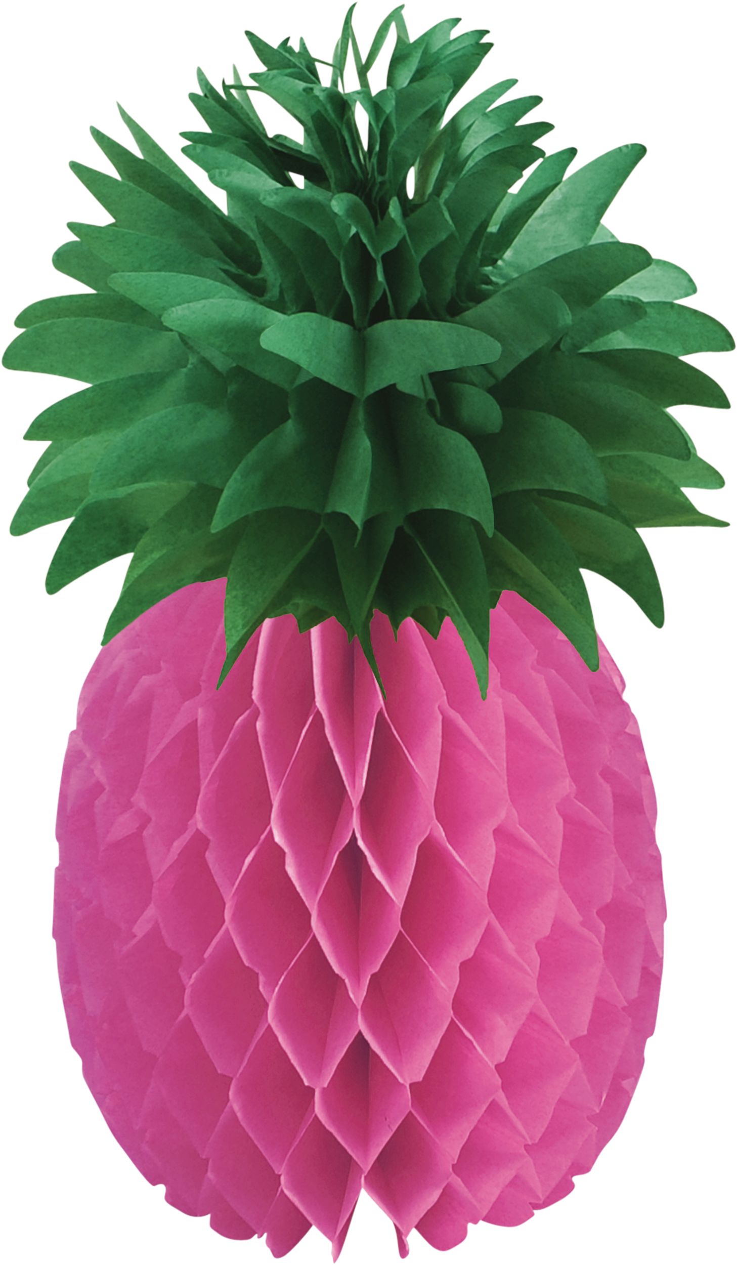Pineapple Honeycomb Table Centerpiece Decorations, Multi-Coloured, 12-in, 4-pk, for Summer Party Front_Flat