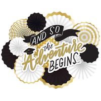 The Adventure Begins Paper Fan Decorating Kit, 14-pc Front_Flat