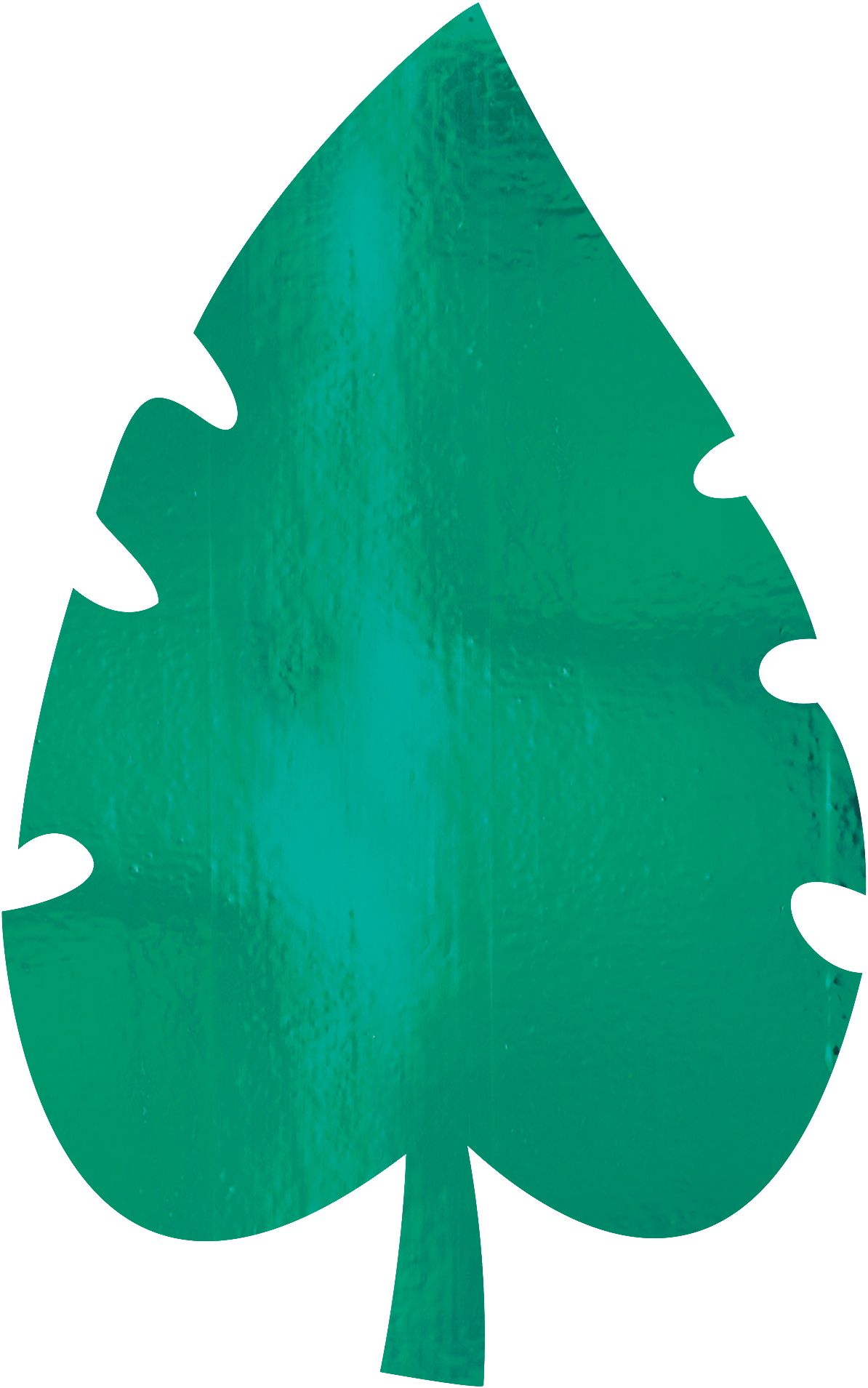 Palm Leaf Table & Wall Cutout Decorations, Green, 16-in, 8-pk, for Summer Party Front_Flat