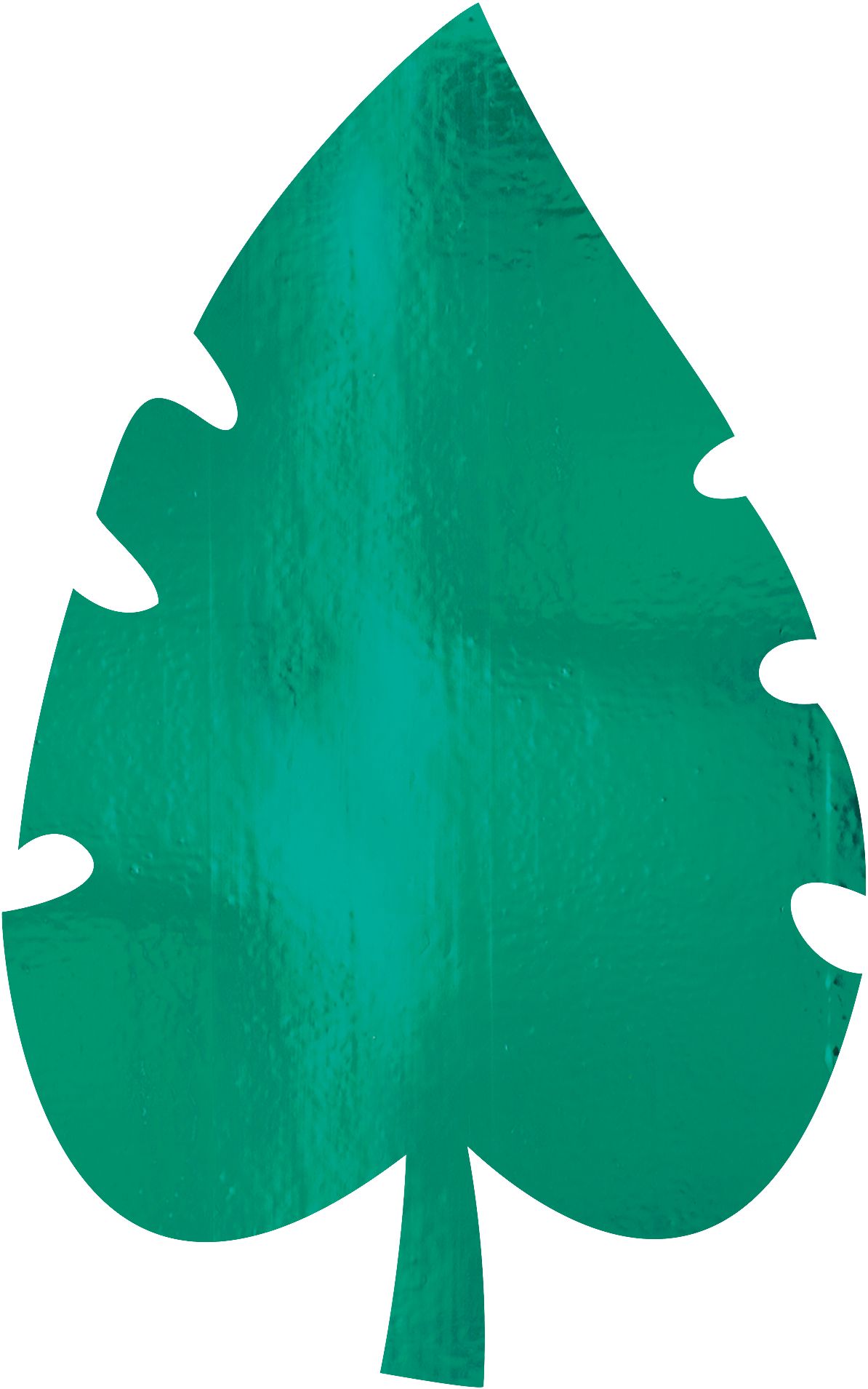 Palm Leaf Table & Wall Cutout Decorations, Green, 16-in, 8-pk, for Summer Party Front_Flat