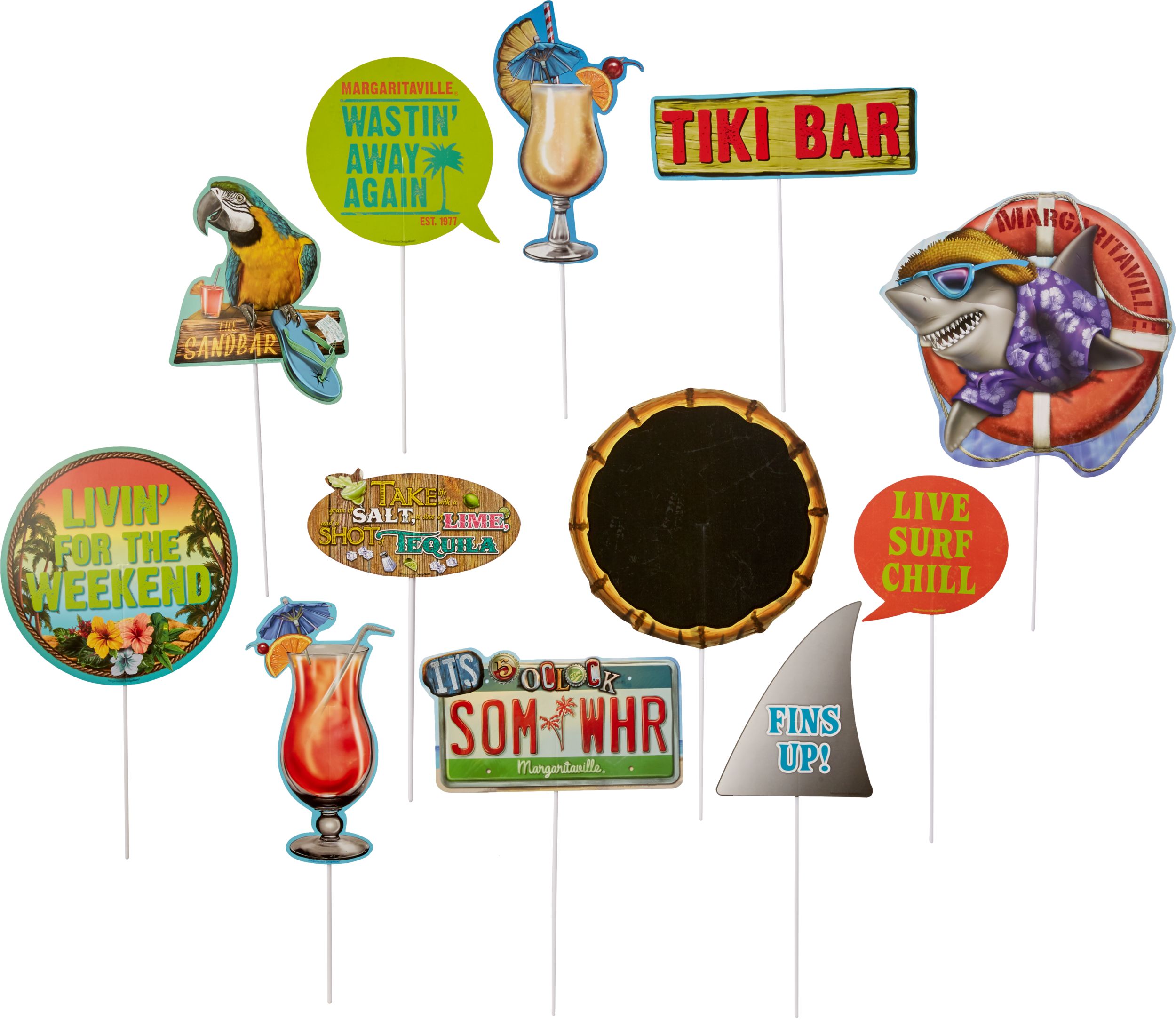Margaritaville Scene Setter with Photo Booth Props Front_Flat