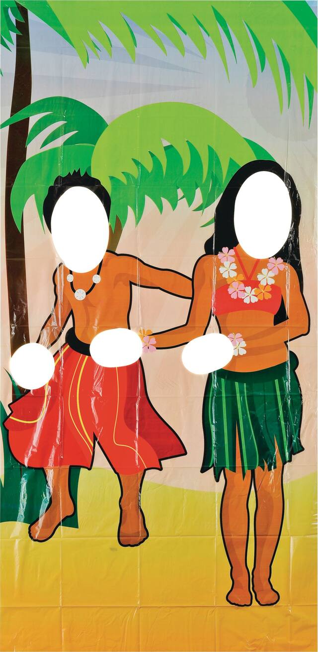 Banderole de Porte à Photo Danseurs de Luau Front_Flat