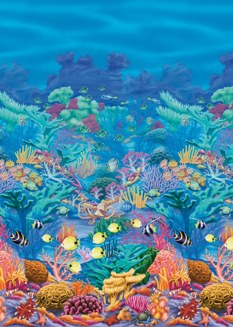 Coral Reef Room Roll