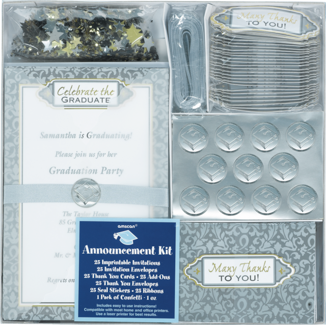 Duluxe Graduation Invitation Kit Party City