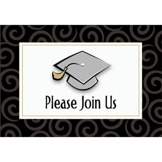 Invitations à la remise de diplôme, paq. 50 Front_Flat