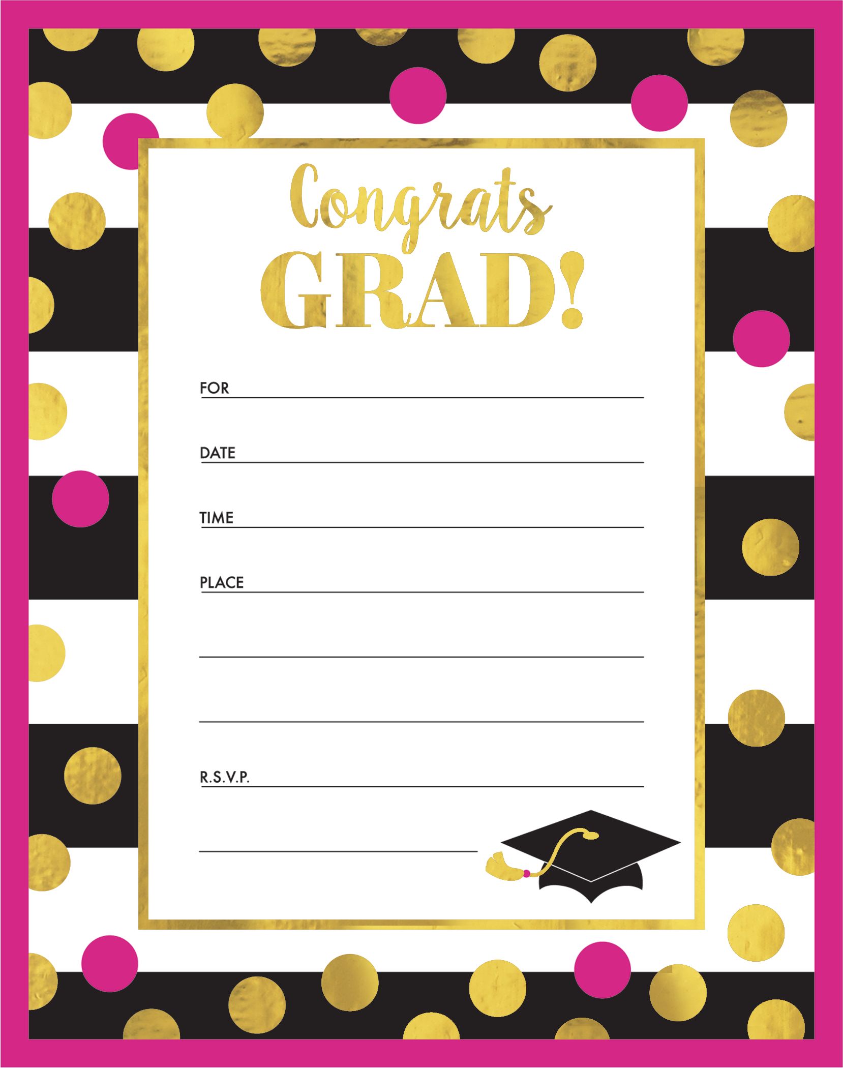 Confetti Graduation Invitations, 20-pk | Party City