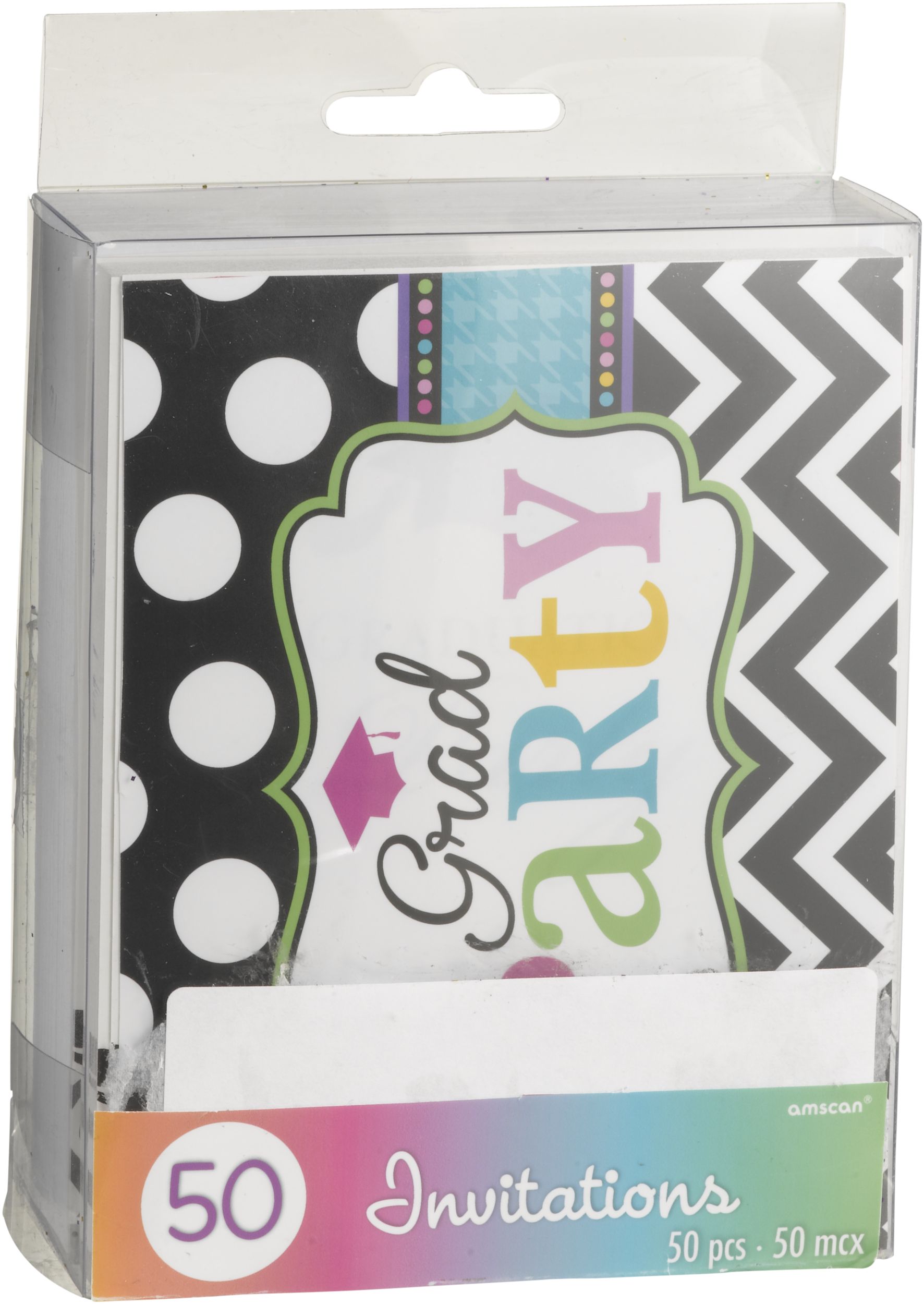 Bright Congrats Graduation Invitations, 50-pk Front_Angled_Right