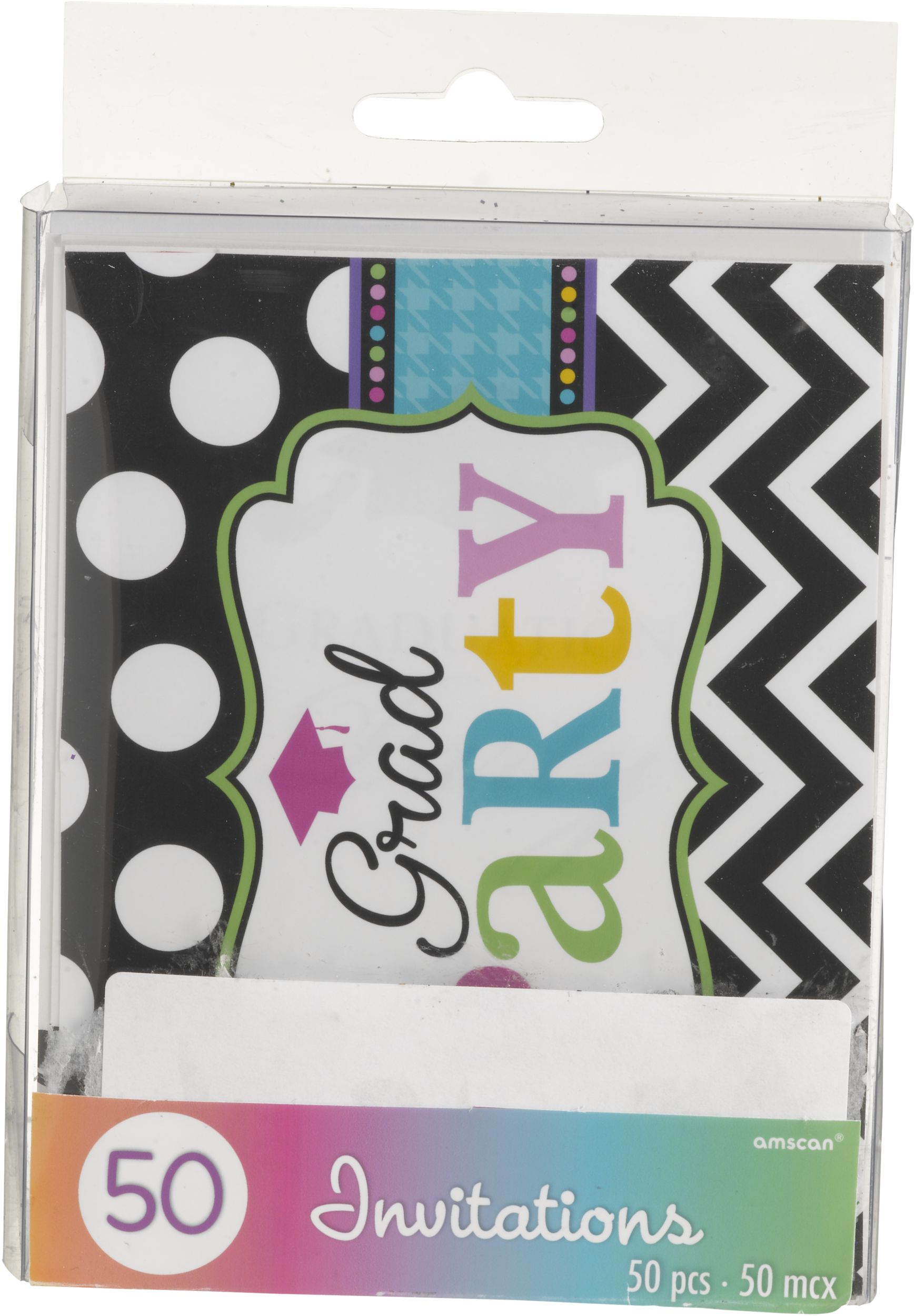 Bright Congrats Graduation Invitations, 50-pk Front_Flat