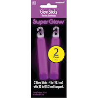Purple Glow Stick Necklaces, 2-ct Front_Flat