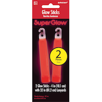 Red Glow Stick Necklaces, 2-ct Front_Flat
